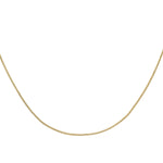 18ct Yellow Gold Diamond Cut Adjustable Curb Chain — 0.8mm detail image