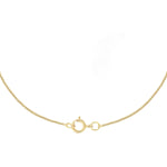 18ct Yellow Gold Diamond Cut Adjustable Curb Chain — 0.8mm detail image