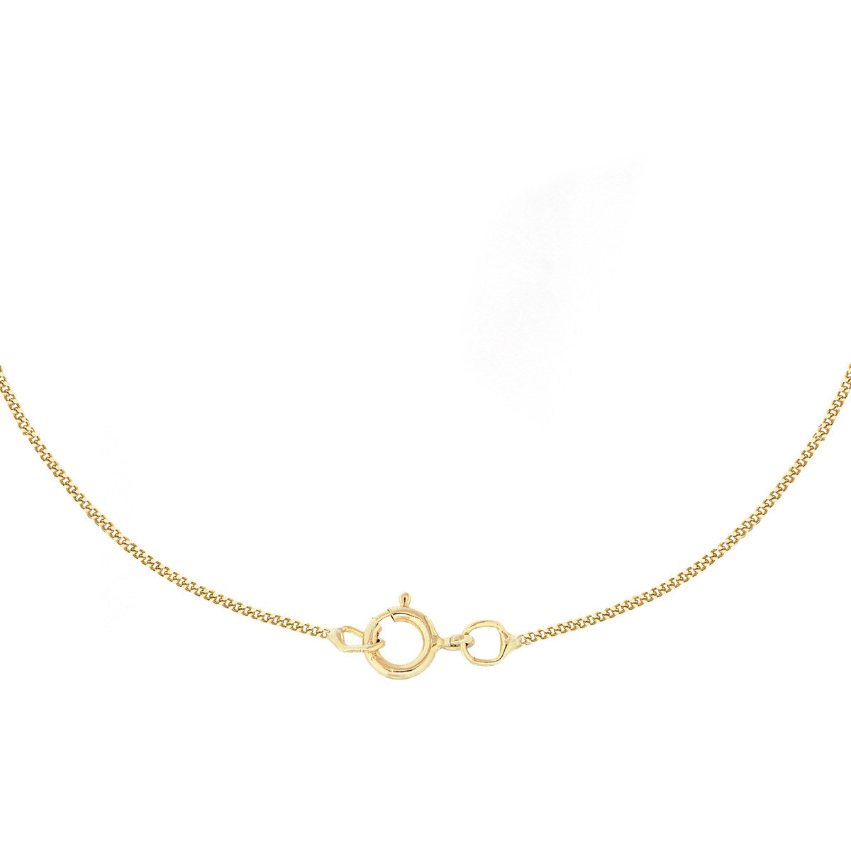 18ct Yellow Gold Diamond Cut Adjustable Curb Chain — 0.8mm detail image
