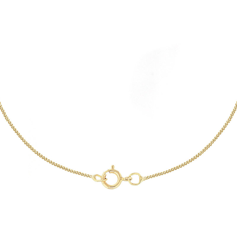 18ct Yellow Gold Diamond Cut Adjustable Curb Chain — 0.8mm detail image