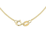 18ct Yellow Gold Diamond Cut Curb Chain — 1mm detail image