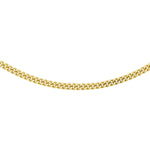 18ct Yellow Gold Diamond Cut Curb Necklace — 1.4mm main image