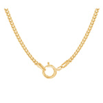 18ct Yellow Gold Diamond Cut Curb Necklace — 1.5mm detail image