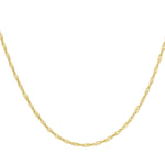 18ct Yellow Gold Twist Curb Chain — 0.9mm detail image