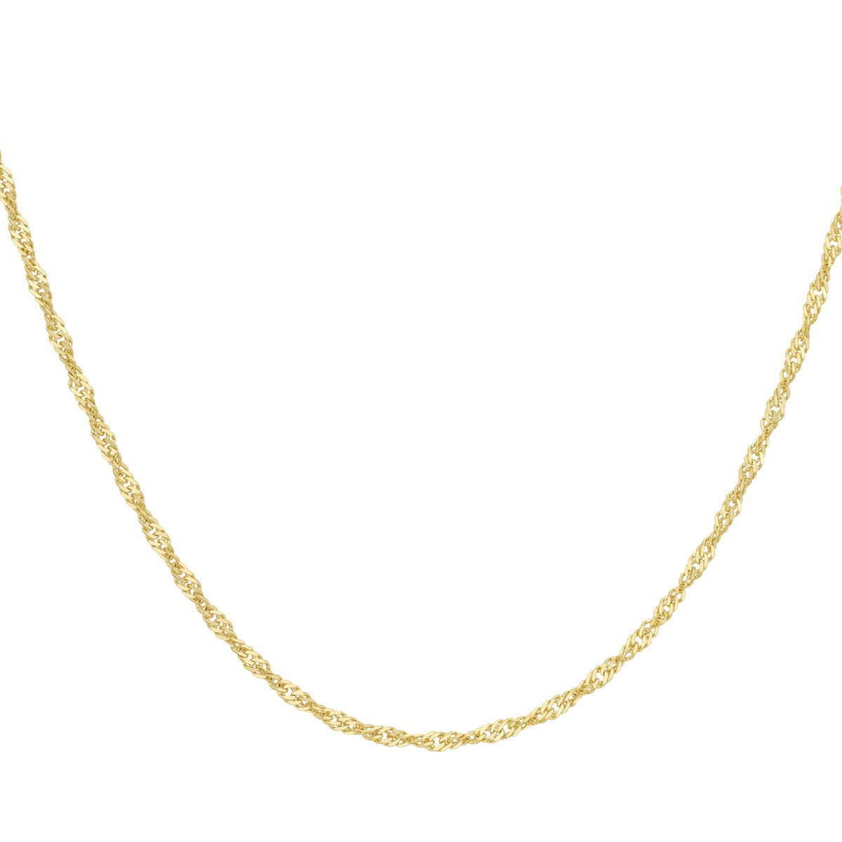 18ct Yellow Gold Twist Curb Chain — 0.9mm detail image