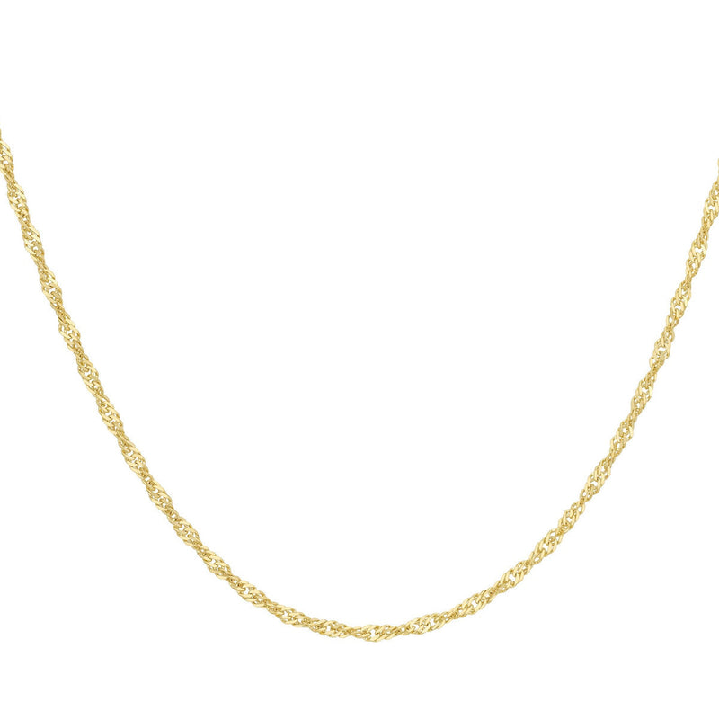 18ct Yellow Gold Twist Curb Chain — 0.9mm detail image