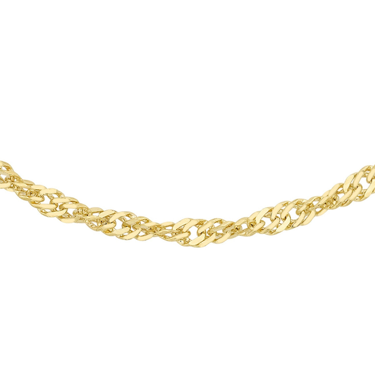 18ct Yellow Gold Twist Curb Chain — 0.9mm main image