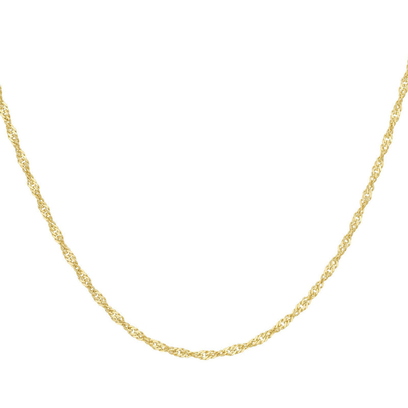 18ct Yellow Gold Twist Curb Necklace — 1.1mm detail image
