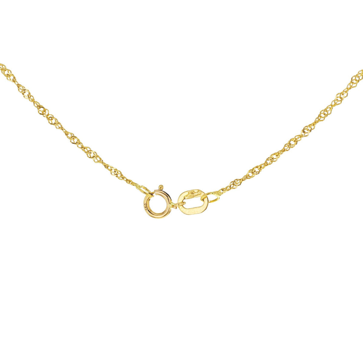 18ct Yellow Gold Twist Curb Necklace — 1.1mm detail image