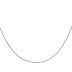 18ct White Gold Diamond Cut Adjustable Curb Chain — 1mm detail image