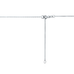 18ct White Gold Diamond Cut Adjustable Curb Chain — 1mm detail image