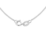 18ct White Gold Diamond Cut Curb Chain — 1mm detail image