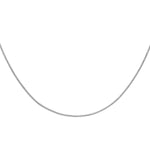 18ct White Gold Diamond Cut Curb Chain — 0.8mm detail image