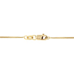 18ct Yellow Gold Diamond Cut Lobster Clasp Curb Chain — 1mm detail image