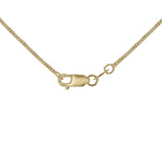 18ct Yellow Gold Diamond Cut Adjustable Lobster Clasp Curb Chain — 1mm detail image