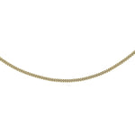 18ct Yellow Gold Diamond Cut Adjustable Lobster Clasp Curb Chain — 1mm main image