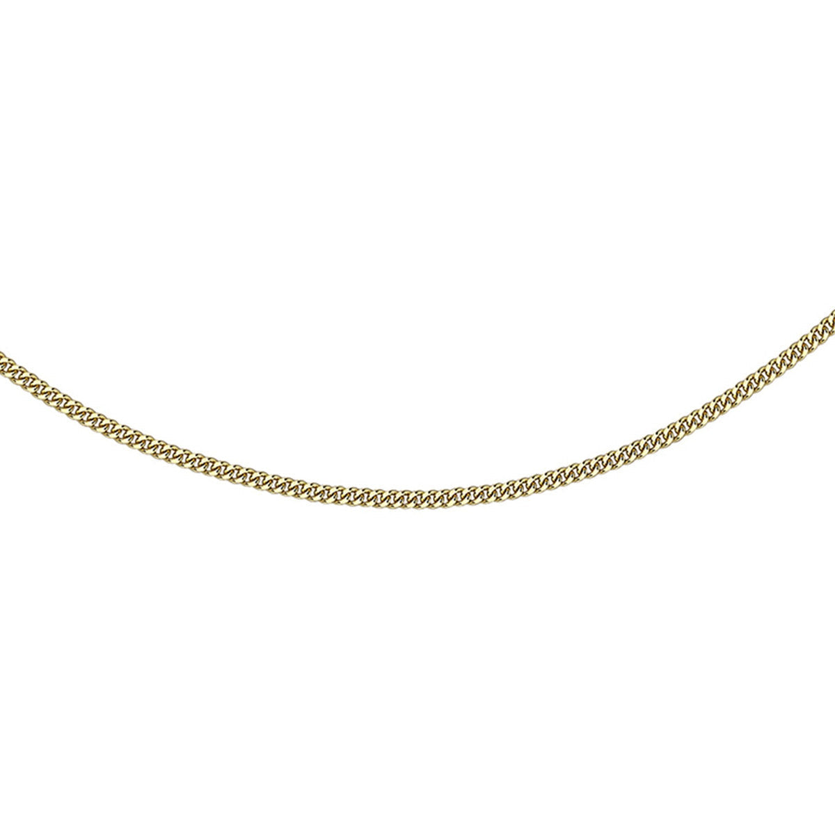 18ct Yellow Gold Diamond Cut Adjustable Lobster Clasp Curb Chain — 1mm main image