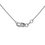 18ct White Gold Diamond Cut Lobster Clasp Curb Chain — 1mm detail image