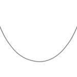 18ct White Gold Diamond Cut Adjustable Lobster Clasp Curb Chain — 1mm detail image