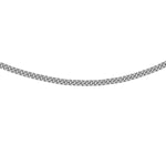 18ct White Gold Diamond Cut Adjustable Lobster Clasp Curb Chain — 1mm main image