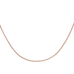 18ct Rose Gold Diamond Cut Adjustable Curb Chain — 0.8mm detail image