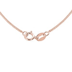 18ct Rose Gold Diamond Cut Adjustable Curb Chain — 0.8mm detail image