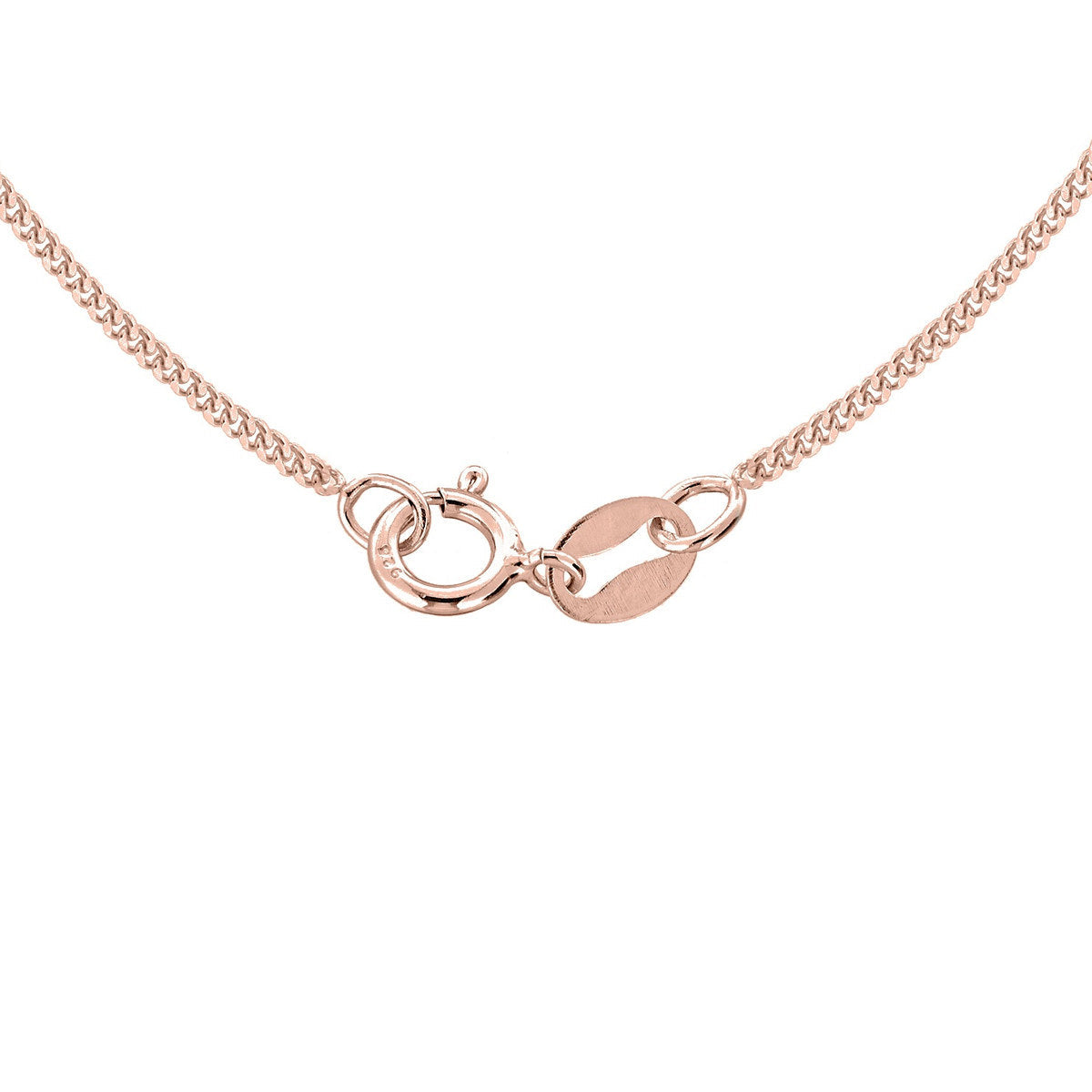 18ct Rose Gold Diamond Cut Adjustable Curb Chain — 0.8mm detail image