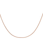 18ct Rose Gold Diamond Cut Adjustable Curb Necklace — 0.8mm detail image