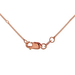 18ct Rose Gold Diamond Cut Adjustable Curb Necklace — 0.8mm detail image