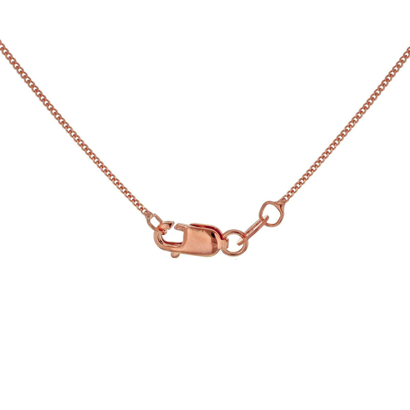 18ct Rose Gold Diamond Cut Curb Chain — 0.8mm detail image
