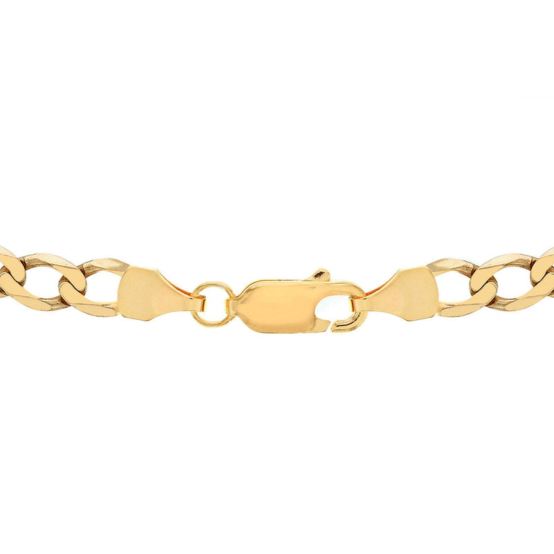18ct Yellow Gold Solid Curb Necklace — 4.9mm detail image