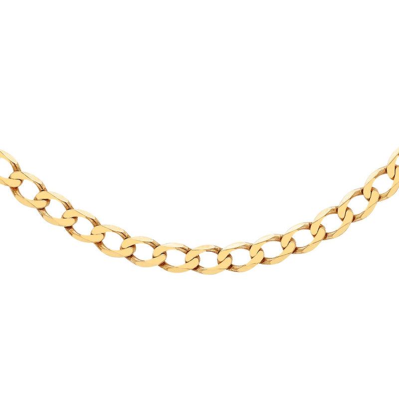 18ct Yellow Gold Solid Curb Necklace — 4.9mm main image