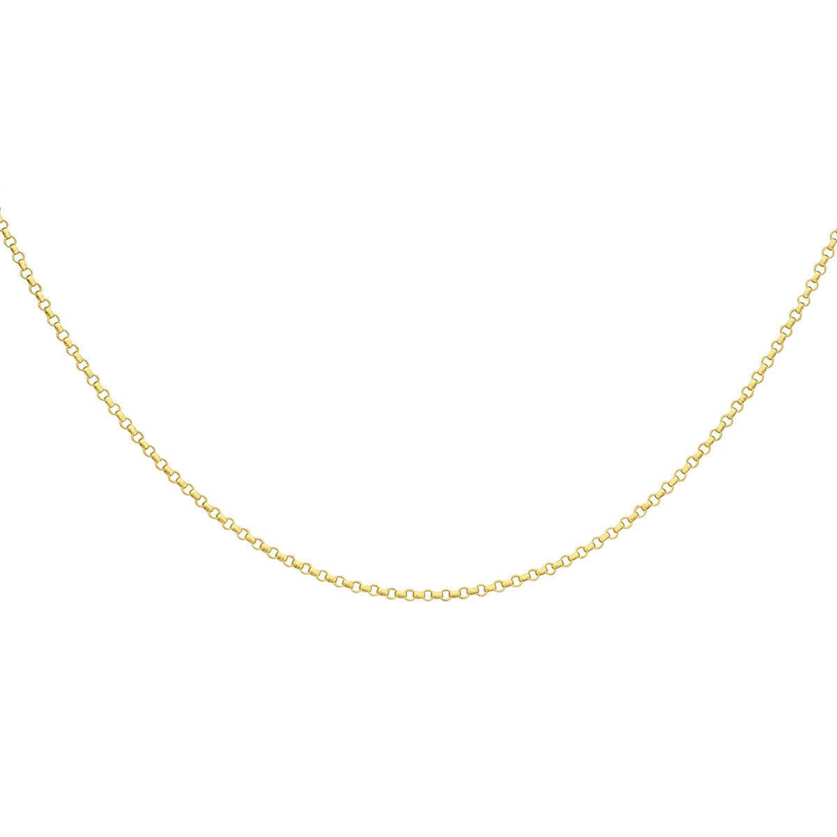 18ct Yellow Gold Round Belcher Chain — 1.1mm detail image
