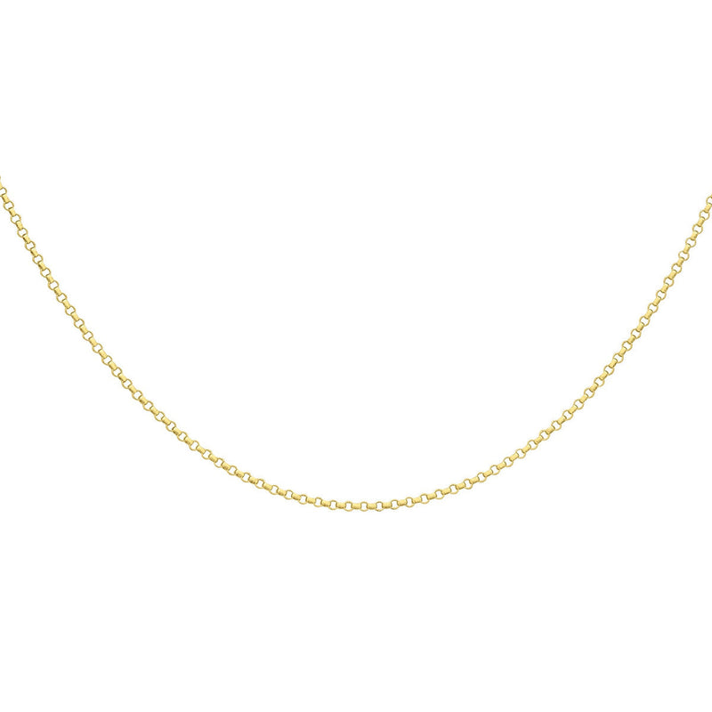18ct Yellow Gold Round Belcher Chain — 1.1mm detail image