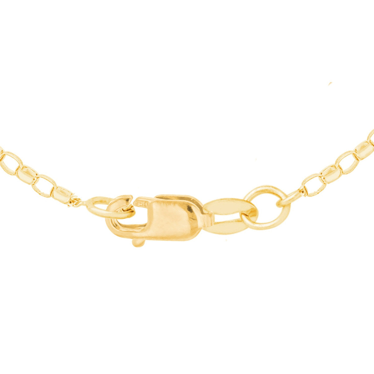 18ct Yellow Gold Round Belcher Chain — 1.1mm detail image