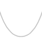 18ct White Gold Round Belcher Chain — 1.1mm detail image