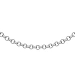 18ct White Gold Round Belcher Chain — 1.1mm main image