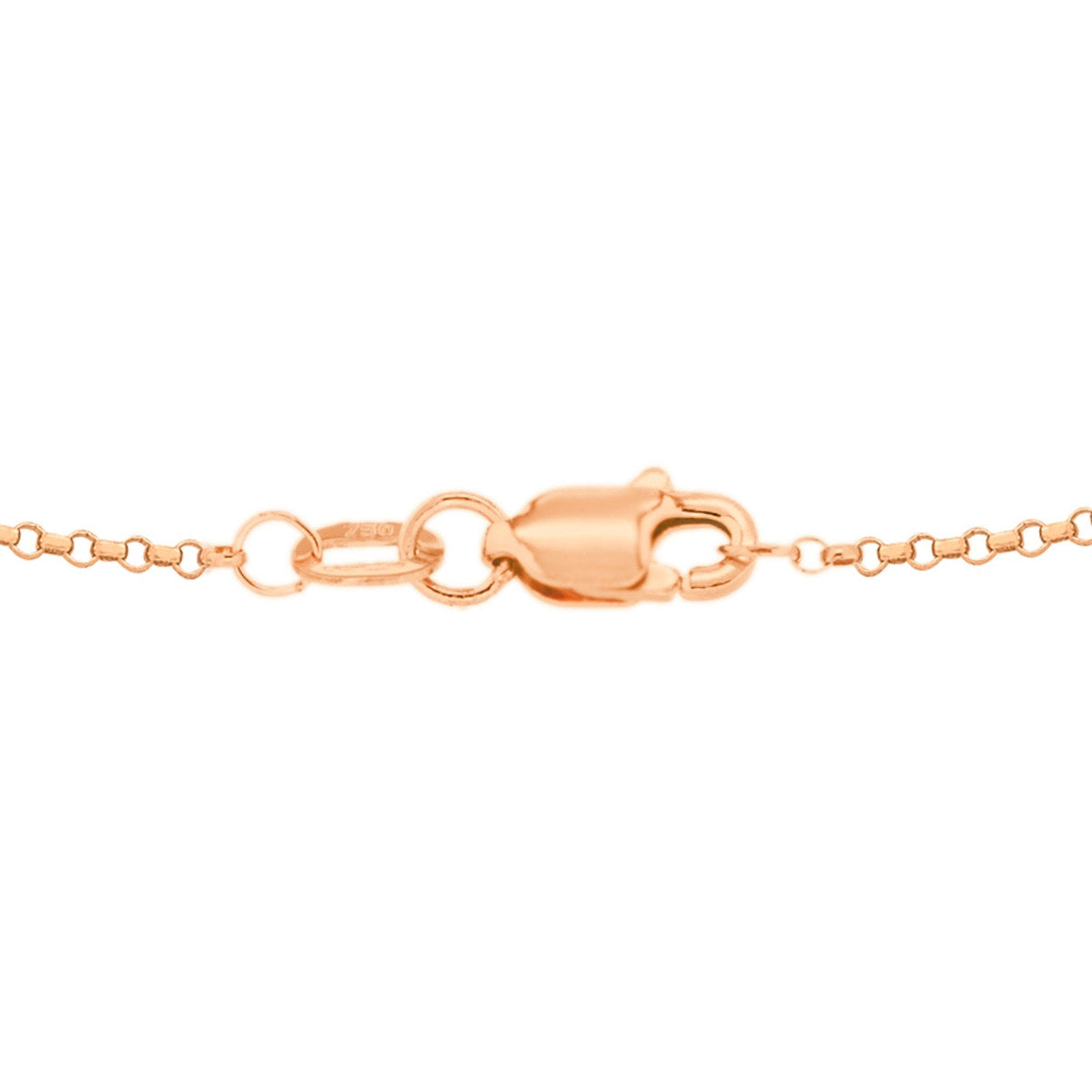 18ct Rose Gold Round Belcher Chain — 1.1mm detail image