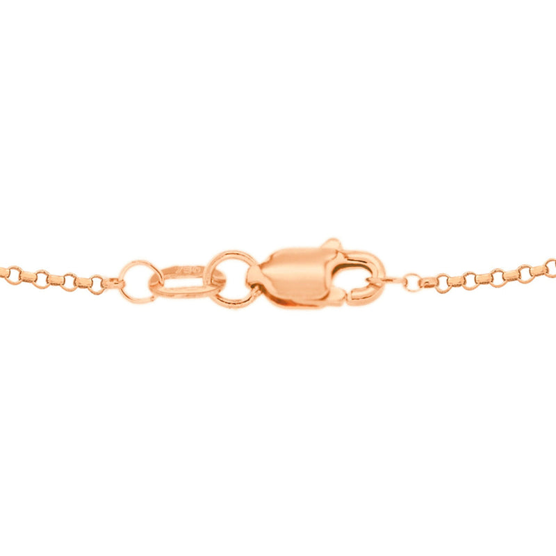 18ct Rose Gold Round Belcher Chain — 1.1mm detail image