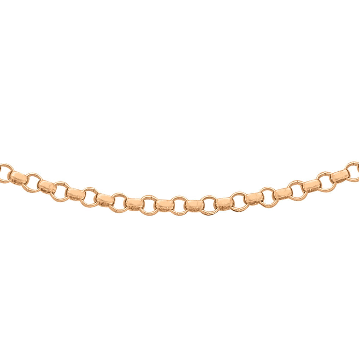 18ct Rose Gold Round Belcher Chain — 1.1mm main image