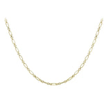 18ct Yellow Gold Diamond Cut Figaro Belcher Necklace — 3.5mm detail image