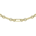 18ct Yellow Gold Diamond Cut Figaro Belcher Necklace — 3.5mm main image