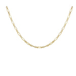 18ct Yellow Gold Diamond Cut Solid Figaro Belcher Necklace detail image