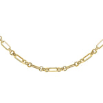 18ct Yellow Gold Diamond Cut Solid Figaro Belcher Necklace main image