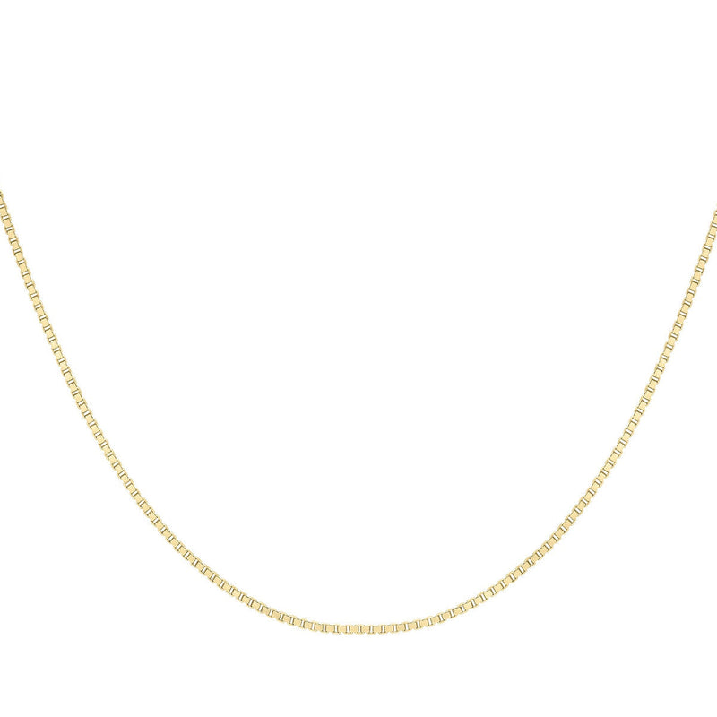 18ct Yellow Gold Venetian Box Chain — 0.6mm detail image