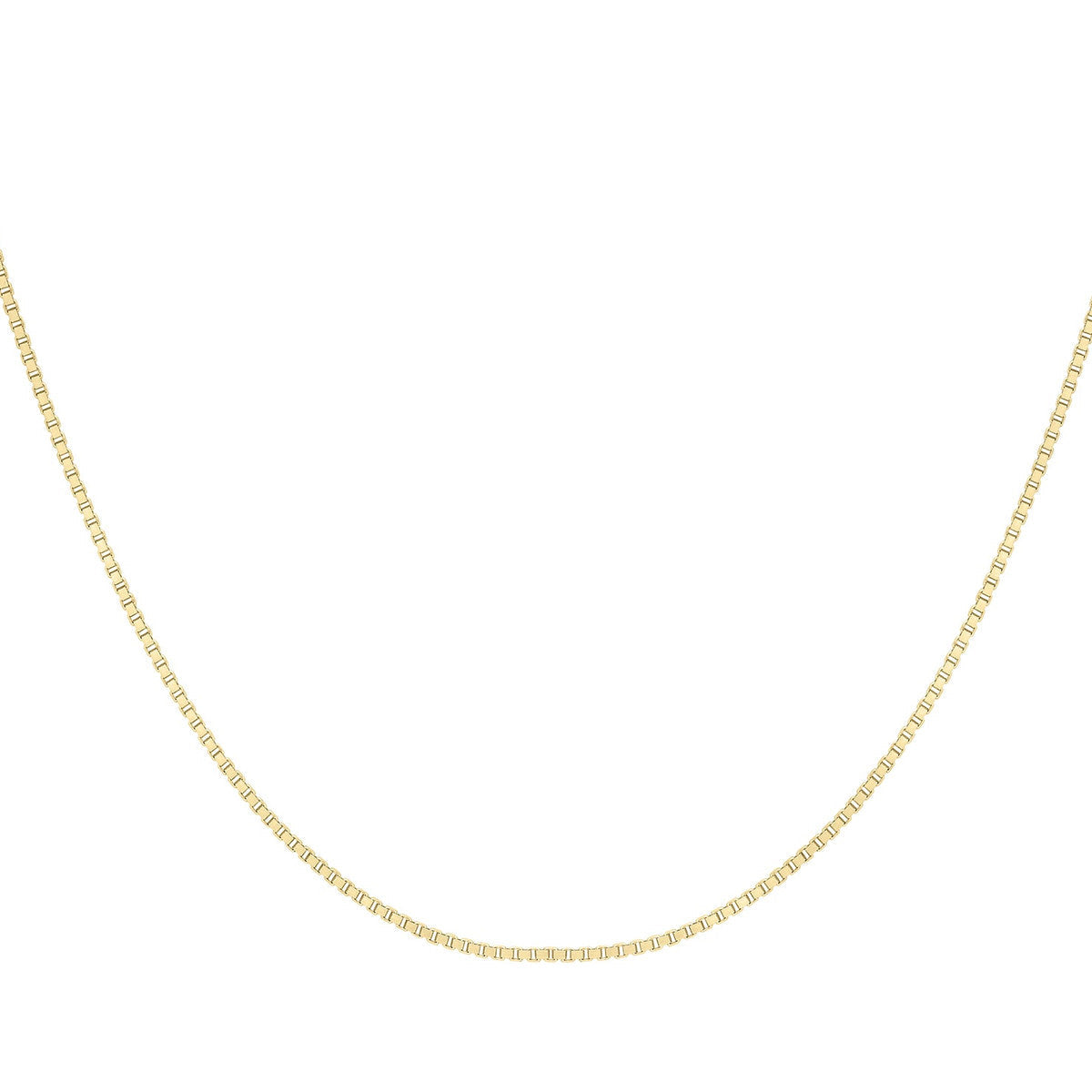 18ct Yellow Gold Venetian Box Necklace — 0.6mm detail image