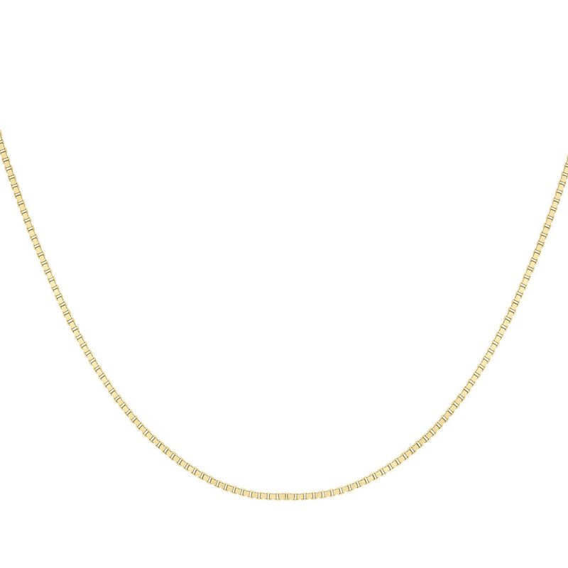 18ct Yellow Gold Venetian Box Necklace — 0.6mm detail image