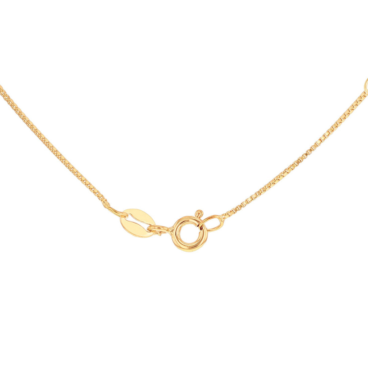 18ct Yellow Gold Venetian Box Adjustable Necklace — 0.7mm detail image