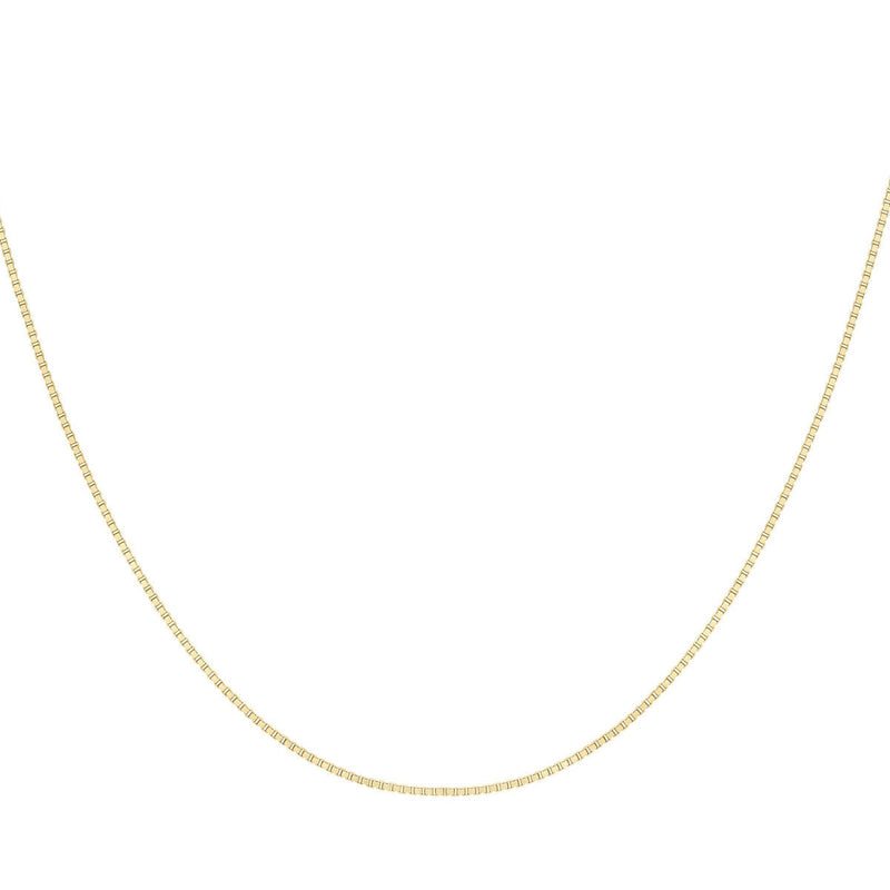 18ct Yellow Gold Venetian Box Necklace — 0.7mm detail image