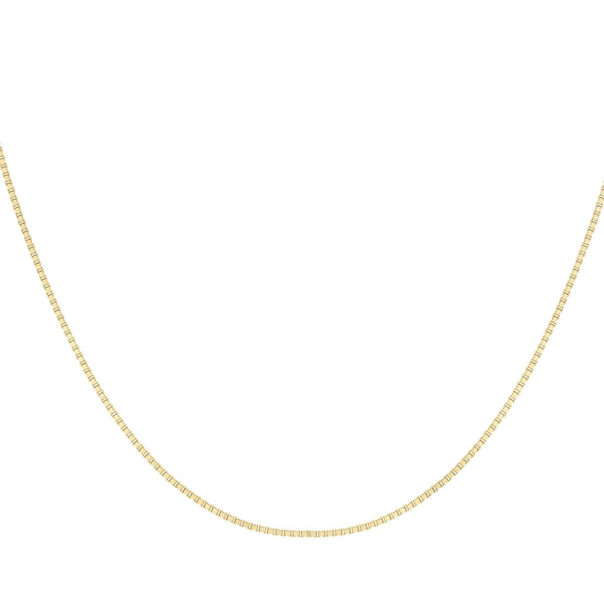 18ct Yellow Gold Venetian Box Chain — 0.8mm detail image